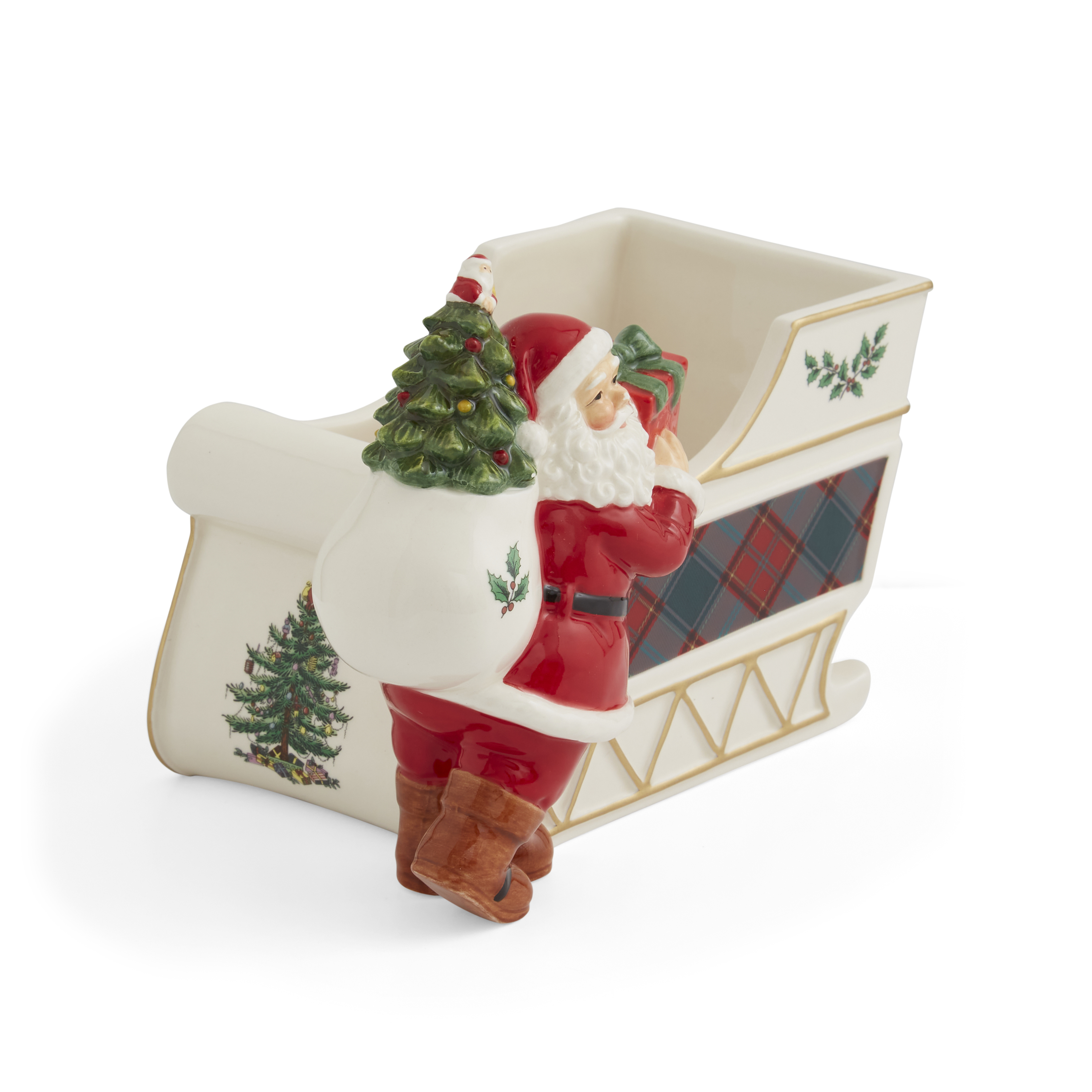 Christmas Tree Santa Sleigh Candy Jar image number null